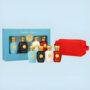Set parfumuri arăbești unisex Lattafa Opulent Collection, 4 × 25 ml EDP, Opulent Dubai, Oud, Musk și Red, cu gentuță cadou - Img 12