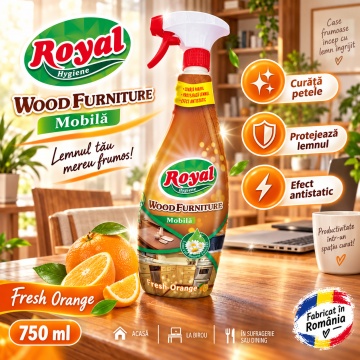 Solutie curatare mobila si lemn Royal Hygiene Wood Furniture – 750 ml - Img 6