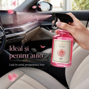 Spray Odorizant Loris Pafum Rose, 500 ml, pentru Cameră, Hol, Baie și Auto, Aromă Florală de Trandafir - Img 7