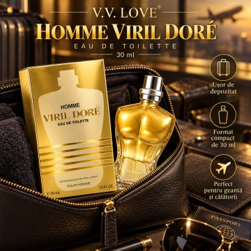 Apă de toaletă pentru bărbați V.V. LOVE Homme Viril Doré, EDT, 30 ml - Img 4