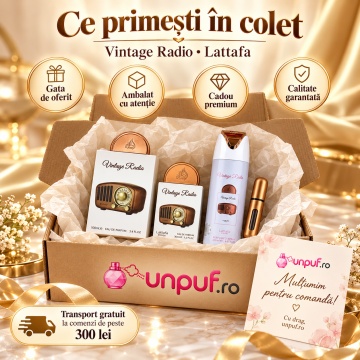 Lattafa Set cadou Vintage Radio – Parfum + + Deodorant – 100 ml + 20 ml, unisex - Img 3
