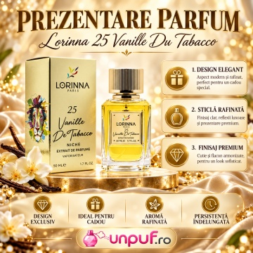 Lorinna Paris Vanilla Tobacco – Extract de parfum 50 ml, unisex - Img 3