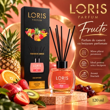 Loris Parfum Fructe 120 ml – Odorizant de Cameră cu Bețișoare Parfumate - Img 6