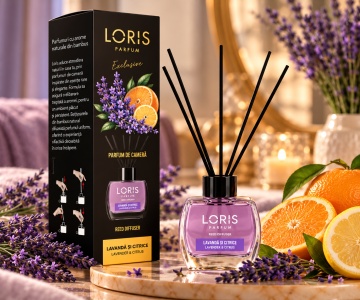 Loris Parfum Lavandă & Citrice 120 ml – Odorizant de Cameră cu Bețișoare Parfumate - Img 2