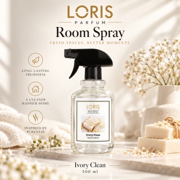 Loris Parfum Room Spray Ivory Clean 500 ml – Parfum de Cameră și Mașină