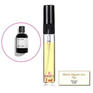 Mostra fiola din Black Afgano Aro Fac, decant sticla cu pulverizator