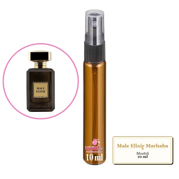 Mostra fiola din Male Elixir Marhaba, decant sticla cu pulverizator - Img 4