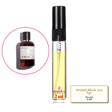 Mostra fiola din Orchid Black Aro Fac, decant sticla cu pulverizator