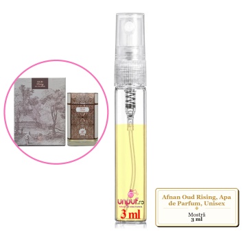 Mostra fiola din Parfumul Afnan Oud Rising, Apa de Parfum, Unisex, decant sticla cu pulverizator - Img 3