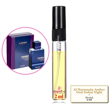 Mostra fiola din Parfumul Al Haramain Amber Oud Dubai Night, decant sticla cu pulverizator - Img 2