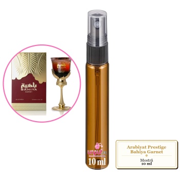 Mostra fiola din Parfumul Arabiyat Prestige Bahiya Garnet, decant sticla cu pulverizator - Img 3