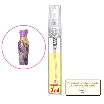 Mostra Fiola Din Parfumul Arabiyat Prestige Black Current Lolly Eau De Parfum, Decant Sticla Cu Pulverizator - Img 2