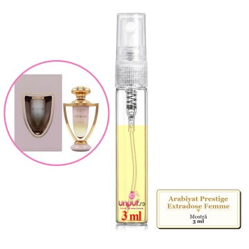 Mostra fiola din Parfumul Arabiyat Prestige Extradose Femme, decant sticla cu pulverizator - Img 3