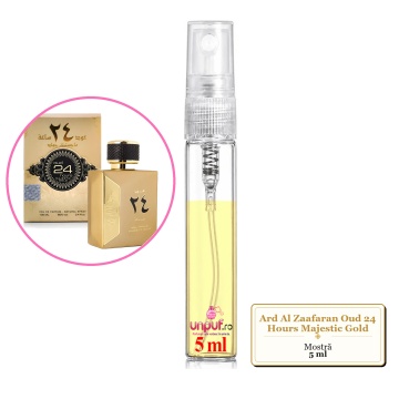 Mostra fiola din Parfumul Ard Al Zaafaran Oud 24 Hours Majestic Gold, decant sticla cu pulverizator - Img 4