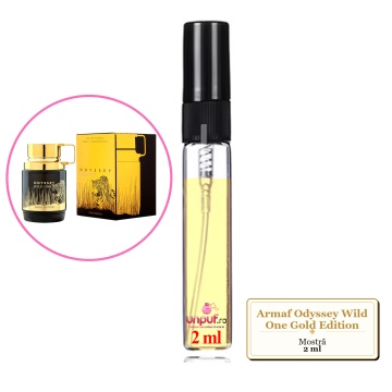 Mostra fiola din Parfumul Armaf Odyssey Wild One Gold Edition, decant sticla cu pulverizator - Img 1