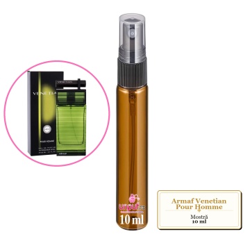 Mostra fiola din Parfumul Armaf Venetian Pour Homme, decant sticla cu pulverizator