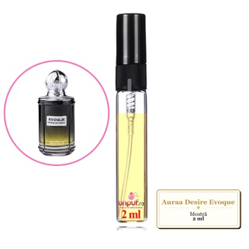 Mostra fiola din Parfumul Auraa Desire Evoque, decant sticla cu pulverizator - Img 2