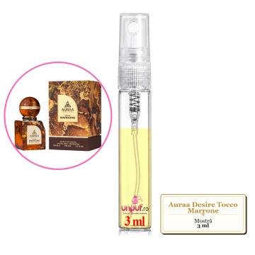 Mostra fiola din Parfumul Auraa Desire Tocco Marrone, decant sticla cu pulverizator - Img 2