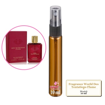 Mostra fiola din Parfumul Fragrance World Des Tentations Flame, decant sticla cu pulverizator - Img 3