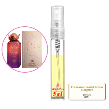 Mostra fiola din Parfumul Fragrance World Elysia Elegance, decant sticla cu pulverizator - Img 4