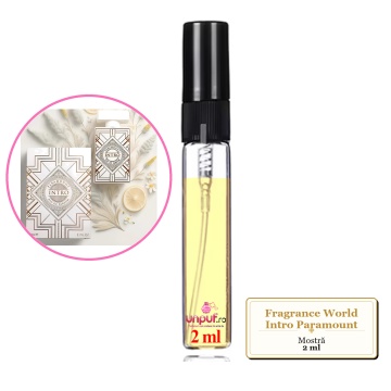 Mostra fiola din Parfumul Fragrance World Intro Paramount, decant sticla cu pulverizator - Img 2