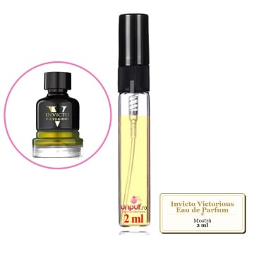 Mostra fiola din Parfumul Fragrance World Invicto Victorious Eau de Parfum, decant sticla cu pulverizator