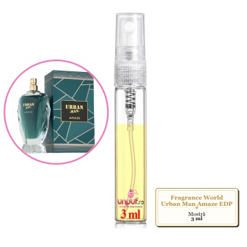 Mostra Fiola Din Parfumul Fragrance World Urban Man Amaze Eau De Parfum, Decant Sticla Cu Pulverizator - Img 2