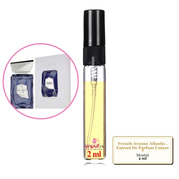 Mostra fiola din Parfumul French Avenue Atlantis, Extract De Parfum Unisex, decant sticla cu pulverizator - Img 2