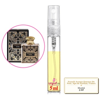 Mostra fiola din Parfumul French Avenue Essence De Noir, Apa de Parfum, Unisex, decant sticla cu pulverizator - Img 2
