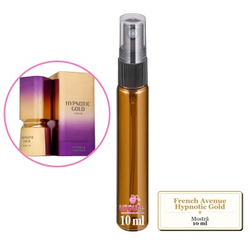 Mostra fiola din Parfumul French Avenue Hypnotic Gold, decant sticla cu pulverizator