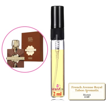 Mostra fiola din Parfumul French Avenue Royal Taboo Aromatix, decant sticla cu pulverizator