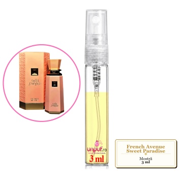 Mostra fiola din Parfumul French Avenue Sweet Paradise, decant sticla cu pulverizator - Img 3