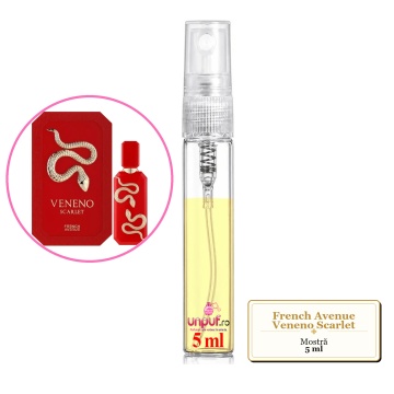 Mostra fiola din Parfumul French Avenue Veneno Scarlet, decant sticla cu pulverizator - Img 4