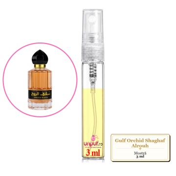 Mostra fiola din Parfumul Gulf Orchid Shaghaf Alrouh, decant sticla cu pulverizator - Img 2