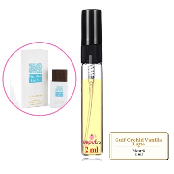 Mostra fiola din Parfumul Gulf Orchid Vanilla Latte, decant sticla cu pulverizator