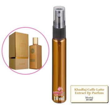 Mostra fiola din Parfumul Khadlaj Caffe Latte Extract De Parfum, decant sticla cu pulverizator