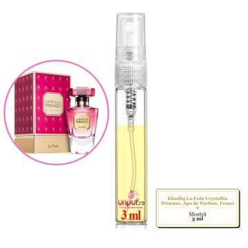 Mostra fiola din Parfumul Khadlaj La Fede Crystallia Primaso, Apa de Parfum, Femei, decant sticla cu pulverizator - Img 3