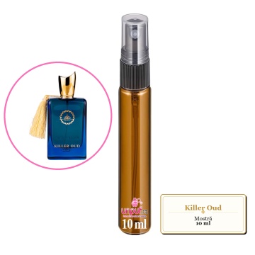 Mostra fiola din Parfumul Killer Oud, decant sticla cu pulverizator