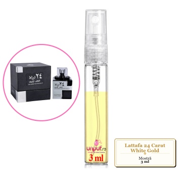 Mostra fiola din Parfumul Lattafa 24 Carat White Gold, decant sticla cu pulverizator - Img 2