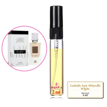 Mostra fiola din Parfumul Lattafa Ana Abiyedh White, decant sticla cu pulverizator - Img 1