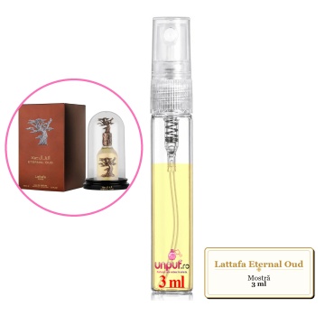 Mostra fiola din Parfumul Lattafa Eternal Oud, decant sticla cu pulverizator - Img 2