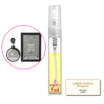 Mostra fiola din Parfumul Lattafa Fakhar Homme, decant sticla cu pulverizator - Img 4