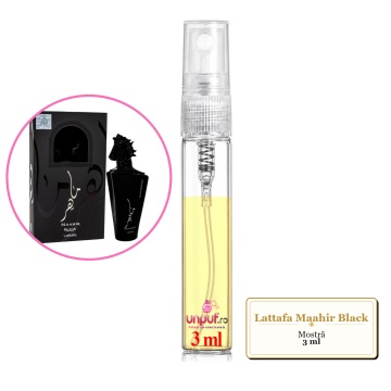 Mostra fiola din Parfumul Lattafa Maahir Black, decant sticla cu pulverizator - Img 2