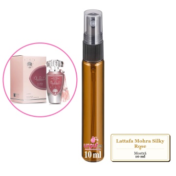 Mostra fiola din Parfumul Lattafa Mohra Silky Rose, decant sticla cu pulverizator - Img 3