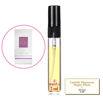 Mostra fiola din Parfumul Lattafa Thameen Sugar Plum, decant sticla cu pulverizator - Img 2