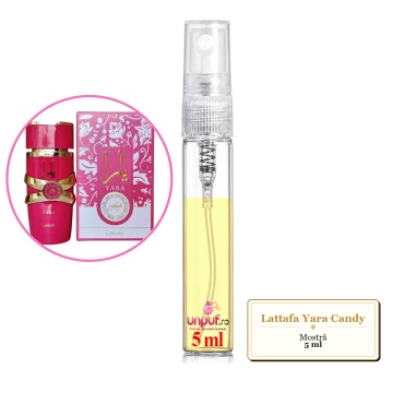 Mostra fiola din Parfumul Lattafa Yara Candy, decant sticla cu pulverizator - Img 4