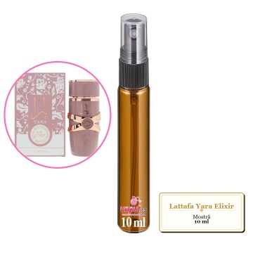 Mostra fiola din Parfumul Lattafa Yara Elixir, decant sticla cu pulverizator