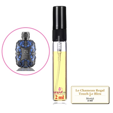 Mostra fiola din Parfumul Le Chameau Regal Touch Le Bleu, decant sticla cu pulverizator