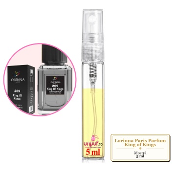 Mostra fiola din Parfumul Lorinna Paris King of Kings, decant sticla cu pulverizator - Img 3