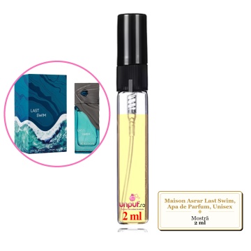 Mostra fiola din Parfumul Maison Asrar Last Swim, Apa de Parfum, Unisex, decant sticla cu pulverizator - Img 4